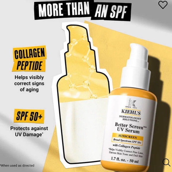 NEW ☀️ Kiehl’s Better Screen UV Serum SPF 50+ Facial Sunscreen - Picture 2 of 6